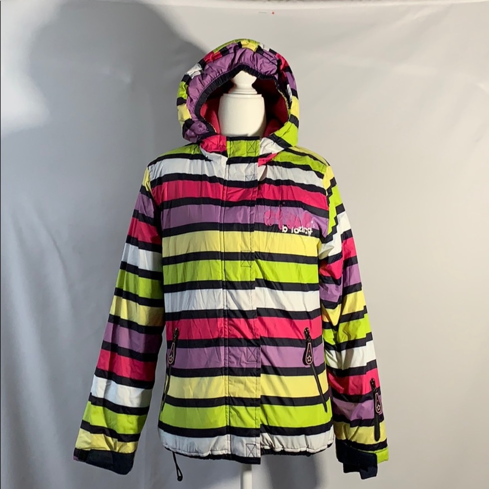 Coccodrillo Teen Striped Pink Winter Jacket